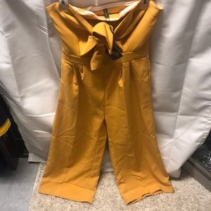 Long Mustard Romper